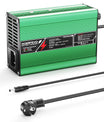 NOEIFEVO 42V 2A 3A 3.5A 4A Lithium-Ladegerät für 10S 37V Li-Ion Lipo-Batterien, Kühlventilator, automatischer Abschaltung(GREEN)