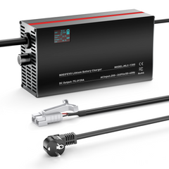 NOEIFEVO 75.6V 2-20A Lithium-Batterieladegerät für 66.6V 18S Lithium-Li-Ionen-Lipo-Batterie, LCD-Anzeige, Strom einstellbar, Ladegerät für E-Bike, Roller, Elektromotorrad