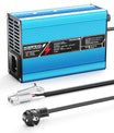 NOEIFEVO 14.6V 5A 6A 7A 8A 10A LiFePO4 Batterie-Ladegerät für 4S 12V 12.8V LiFePO4 Batterie,  Kühlventilator, automatischer Abschaltung（ blue）