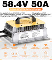NOEIFEVO 58.4V 50A LiFePO4 Akku Ladegerät für 51.2V(48V) 16S LiFePO4 Batterie, wasserdicht, 0V BMS Aktiviert