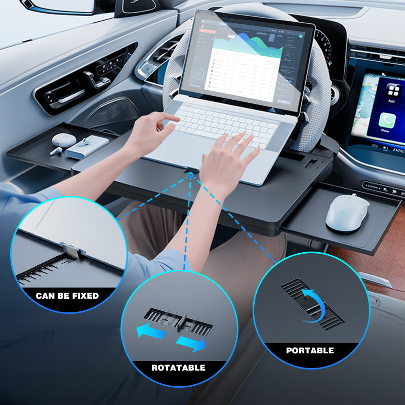Multifunktionaler Lenkrad-Tisch fürs Auto – ideal zum Essen, Arbeiten oder als Laptop-Ablage unterwegs Portable Car Tray Table for all vehicles