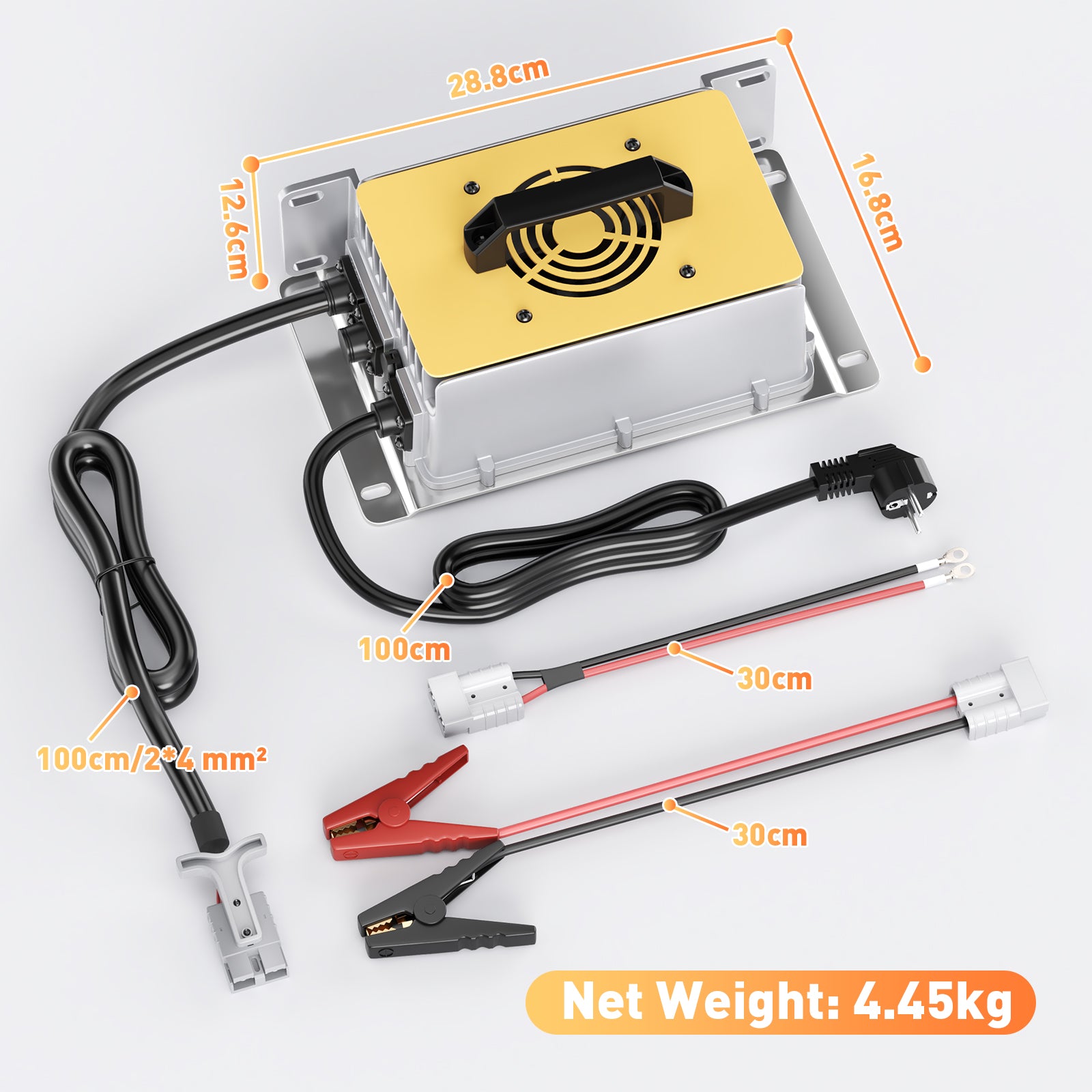 NOEIFEVO 58.4V 30A LiFePO4 Akku Ladegerät für 51.2V(48V) 16S LiFePO4 Batterie, wasserdicht, 0V BMS Aktiviert