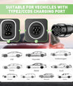 NOEIFEVO EV Wallbox Typ 2, 11kW mit RFID, 8–16A, 3-phasiges 400V Ladegerät für Elektrofahrzeuge (BEV/PHEV) mit 5 m Ladekabel und Kabelhalter, Schutzart IP65, effiziente Ladegerät Ladestation für Zuhause und Büro