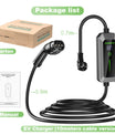 NOEIFEVO Typ 2 3.5 kW EV-Ladegerät, mobiles EV-Ladekabel mit Schuko, 5M/10M Ladekabel, Regenfest, Außeneinsatz
