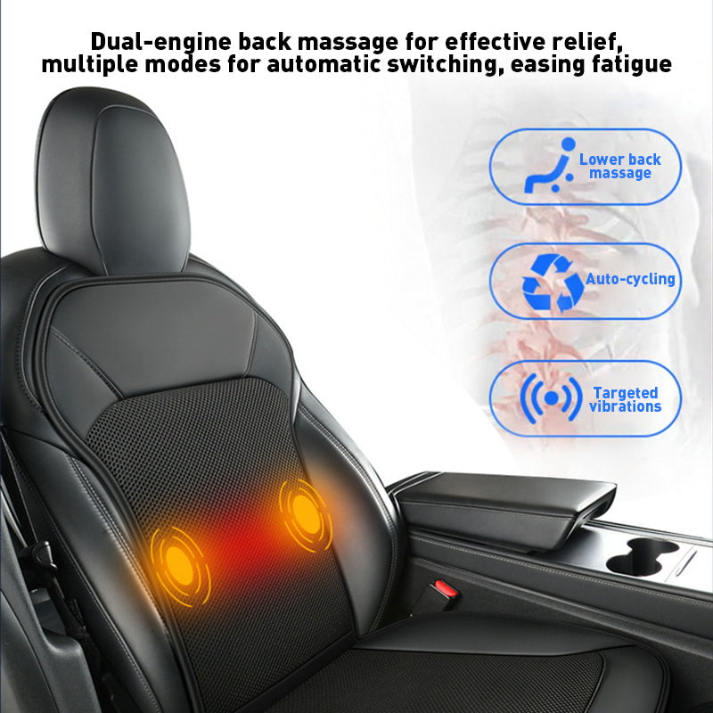 NOEIFEVO Auto Kühlsitzbezug, Sommer Kühlsitzkissen mit 20 Lüftern, Massage, Belüftung, Auto Sitzbezug mit Lüftern, 12V/24V Auto Frontsitze Kühlbezug (Schwarz, 1 Stück)