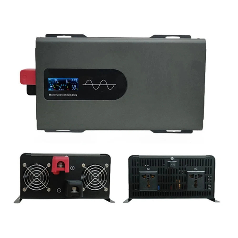 12V 24V 48V 60V 72V 96V auf 230V Wechselrichter 5000W auf 12000W Spannungswandler reine Sinuswelle Wechselrichter mit LCD-Spannungsanzeige