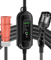 Noeifevo Typ2 Mobile EV Wallbox, 11KW 3-phasig CEE16A Einstellbarer Ladeleistung EV Ladegerät, 5m/10m/15m EV Ladekabel für Model Y/3, ID.3/4/5, MG4, EX30, e-up, e-tron, Zoe und andere EV