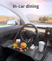 Tragbarer Tisch für Tesla Model 3 / Y / S – Lenkrad-Tisch für Laptop, klappbarer Fronttisch zum Arbeiten und Essen (77,5 × 30 cm)