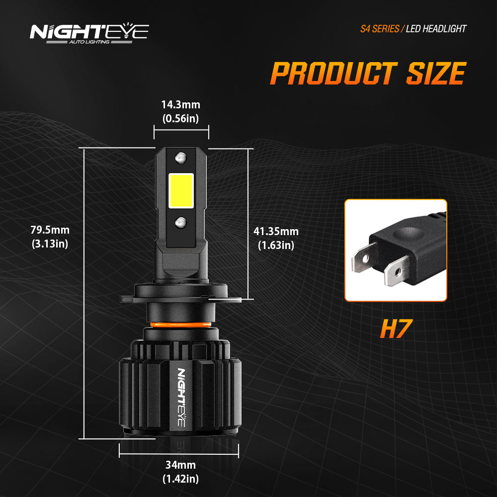 2 Stück 72W 15000LM Lumen Auto Scheinwerferlampe,  H7 H11 9005 9006  LED Lampe