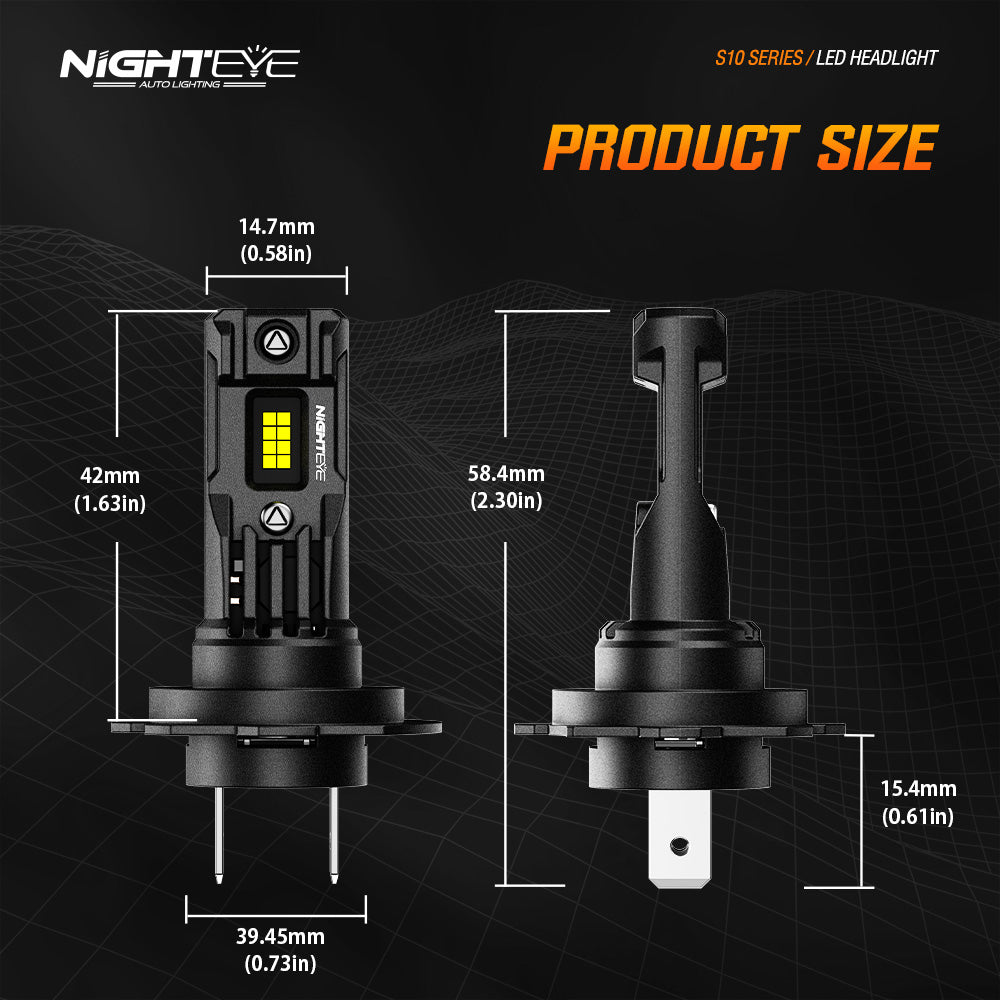 2 Stück 80W 22000LM Lumen Auto Scheinwerferlampe, H7 H11 9005 9006 H4 LED Lampe