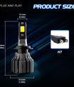 2 Stück 72W 10000LM Lumen Auto Scheinwerferlampe, H7 H11  9005 9006  H4  LED Lampe