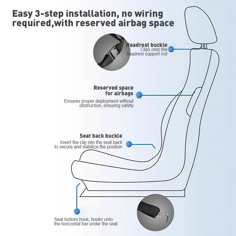 NOEIFEVO Auto Kühlsitzbezug, Sommer Kühlsitzkissen mit 20 Lüftern, Massage, Belüftung, Auto Sitzbezug mit Lüftern, 12V/24V Auto Frontsitze Kühlbezug (Schwarz, 1 Stück)