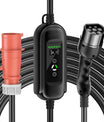 Noeifevo Typ2 Mobile EV Wallbox, 11KW 3-phasig CEE16A Einstellbarer Ladeleistung EV Ladegerät, 5m/10m/15m EV Ladekabel für Model Y/3, ID.3/4/5, MG4, EX30, e-up, e-tron, Zoe und andere EV