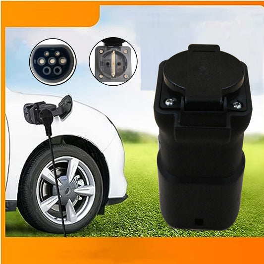 Noeifevo Adaptateur de décharge pour véhicule électrique 16A prise Type 2 vers prise Schuko, adaptateur véhicule vers charge (V2L) pour MG BYD KIA Hyundai Xpeng