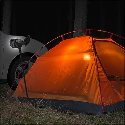 Noeifevo Elektrofahrzeug-Entladeadapter 16A Typ 2 Buchse auf Schukosteckdose，Fahrzeug zu Last (V2L) Adapter für MG BYD KIA Hyundai Xpeng Hongqi Smart