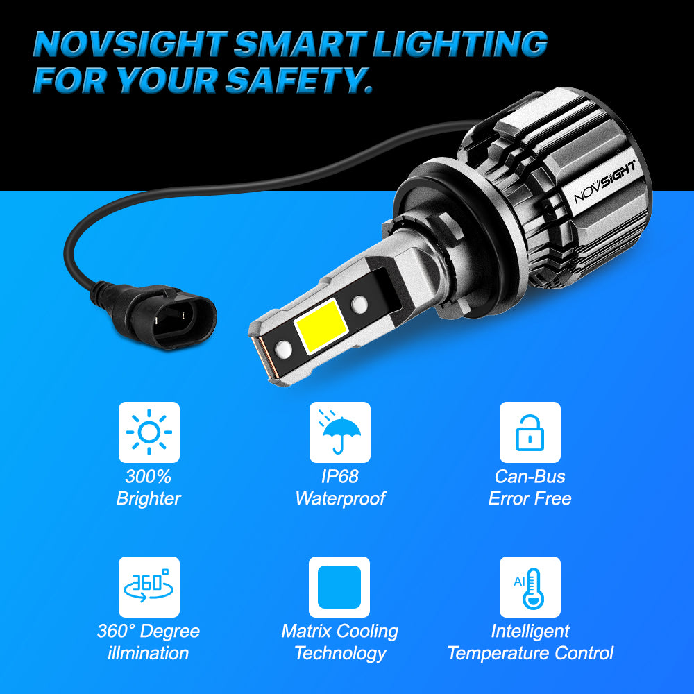 2 Stück 72W 16000LM Lumen Auto Scheinwerferlampe,  H7 H11 9005 9006 H4 LED Lampe