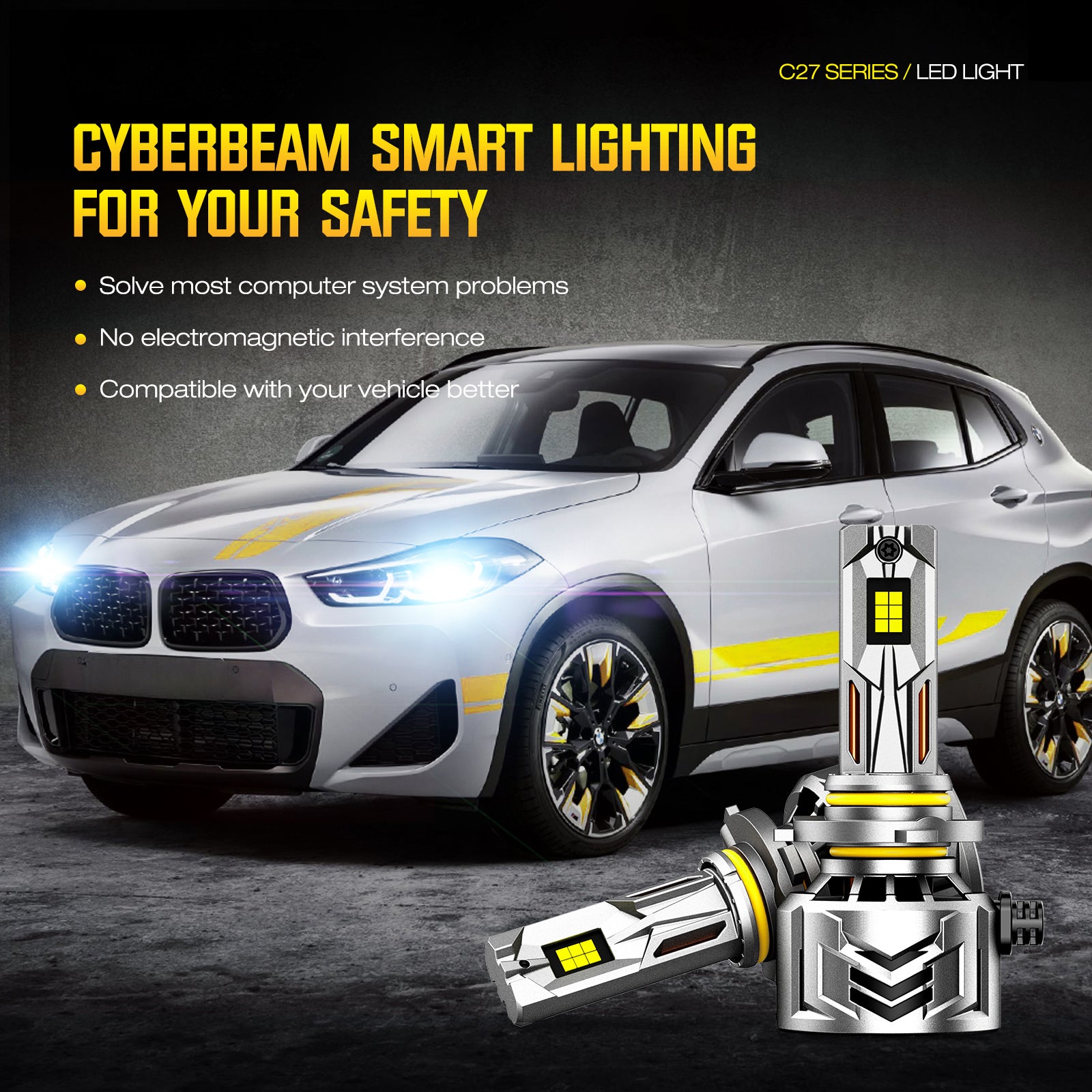 NOEIFEVO 9005 9006 LED-Scheinwerfer, 60.000 Lumen, 240W, 6500K Weiß, IP68 Wasserdicht, 100.000 Stunden Lebensdauer, Abblend- und Fernlicht