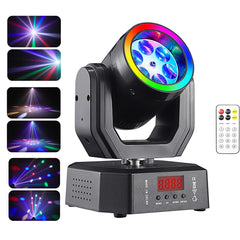 Mini 30W párty svetlo Moving Head RGB DMX512, ovládanie hudbou, stroboskop, pódiový reflektor pre DJ, disco párty a Vianoce