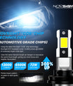 2 Stück 72W 16000LM Lumen Auto Scheinwerferlampe,  H7 H11 9005 9006 H4 LED Lampe
