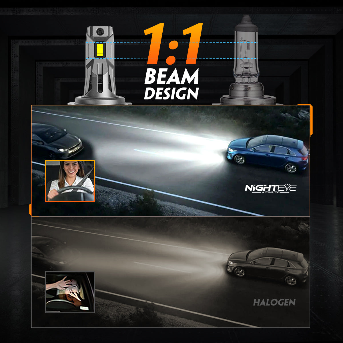 2 Stück 60W 12000 Lumen Auto Scheinwerferlampe, H7 LED Lampe