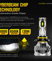 NOEIFEVO 9005 9006 Auto Scheinwerferlampe, 30.000 Lumen, 130W, 6500K Weiß, IP68 Wasserdicht, 100.000 Stunden Lebensdauer, Abblend- und Fernlicht