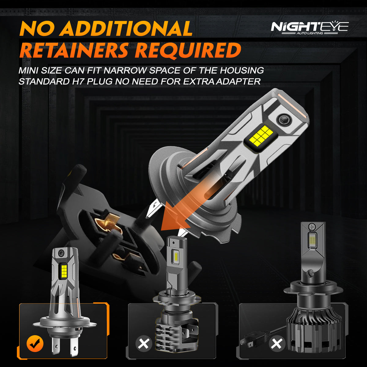 2 Stück 60W 12000 Lumen Auto Scheinwerferlampe, H7 LED Lampe