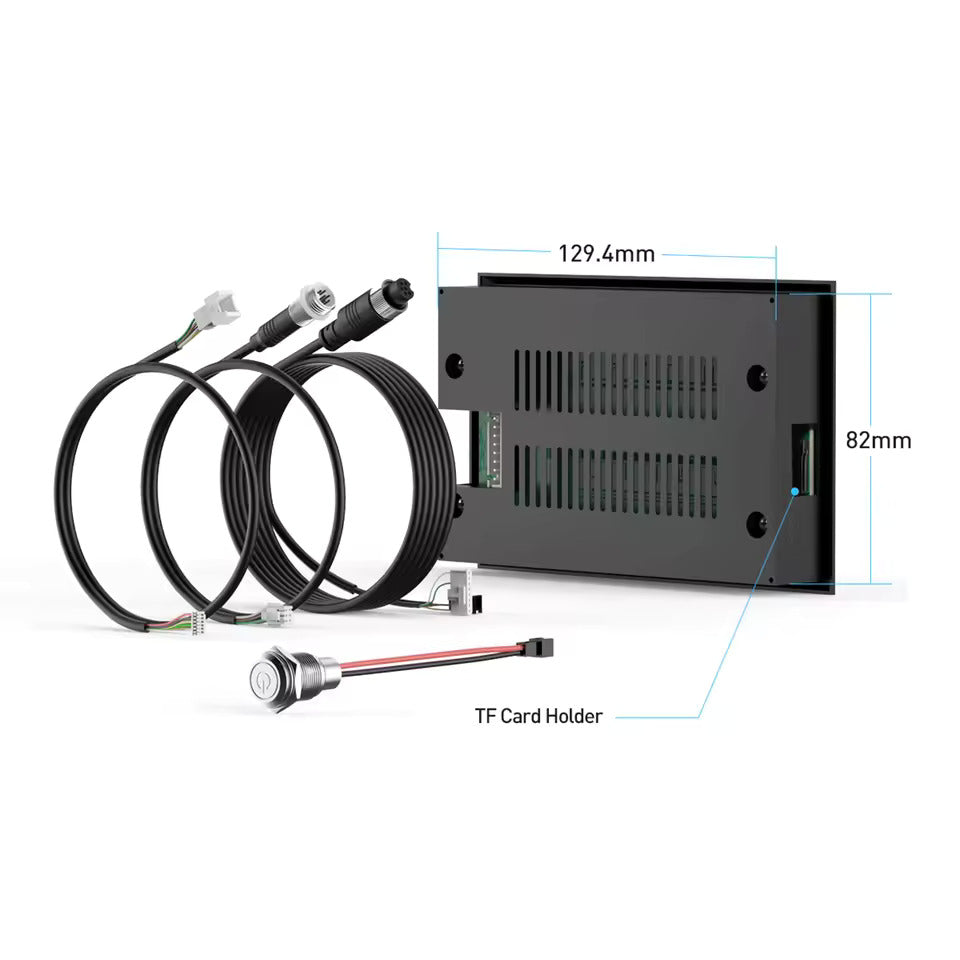 Batterie-Display 4,3-Zoll LCD-TFT-Bildschirm – Spannungs-, Strom-, SOC- und Temperaturanzeige, Touchscreen – Für Jikong BMS (88,5 × 135,9 mm)