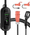 Typ 2 Mobile EV Ladekabel, 11KW 16A 3 Phase Elektrofahrzeuge Ladestation, Schnelleres Heim EV Ladegerät für Typ 2 Auto, Schuko Adapter für Reisen