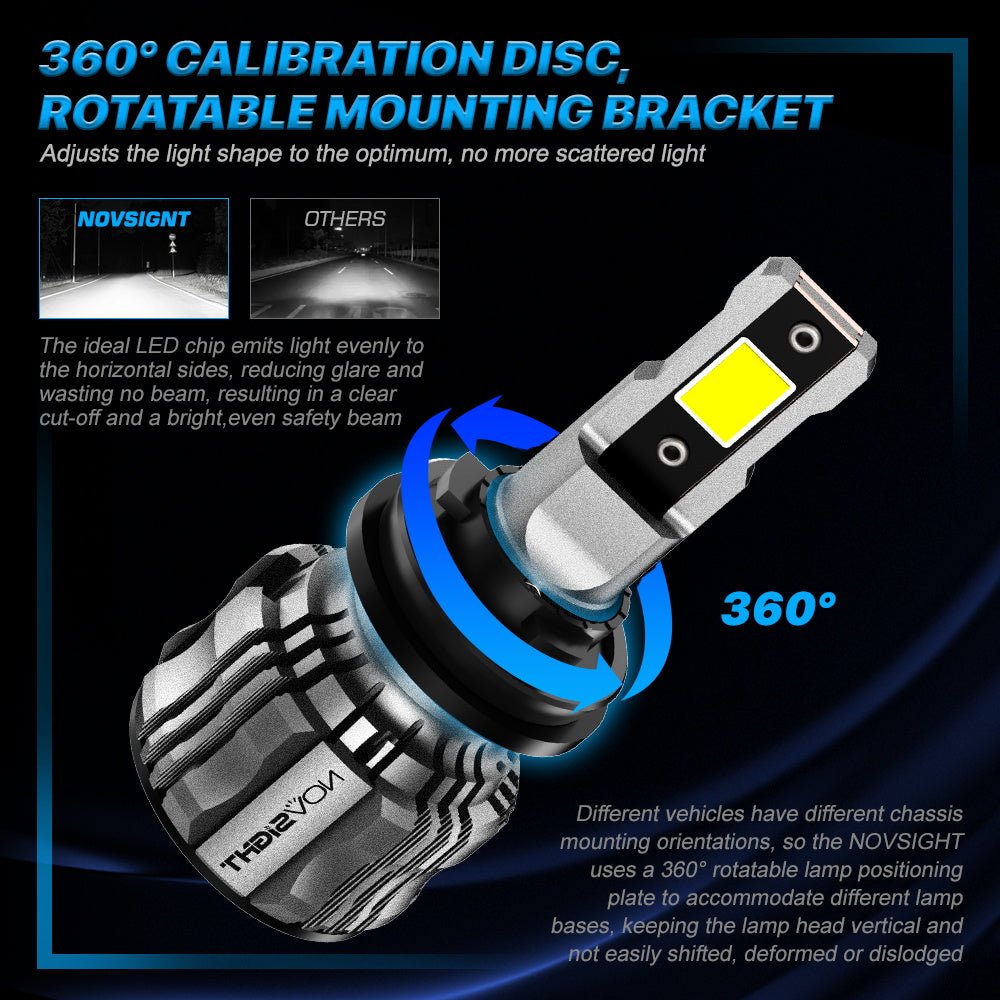 2 Stück 72W 16000LM Lumen Auto Scheinwerferlampe,  H7 H11 9005 9006 H4 LED Lampe