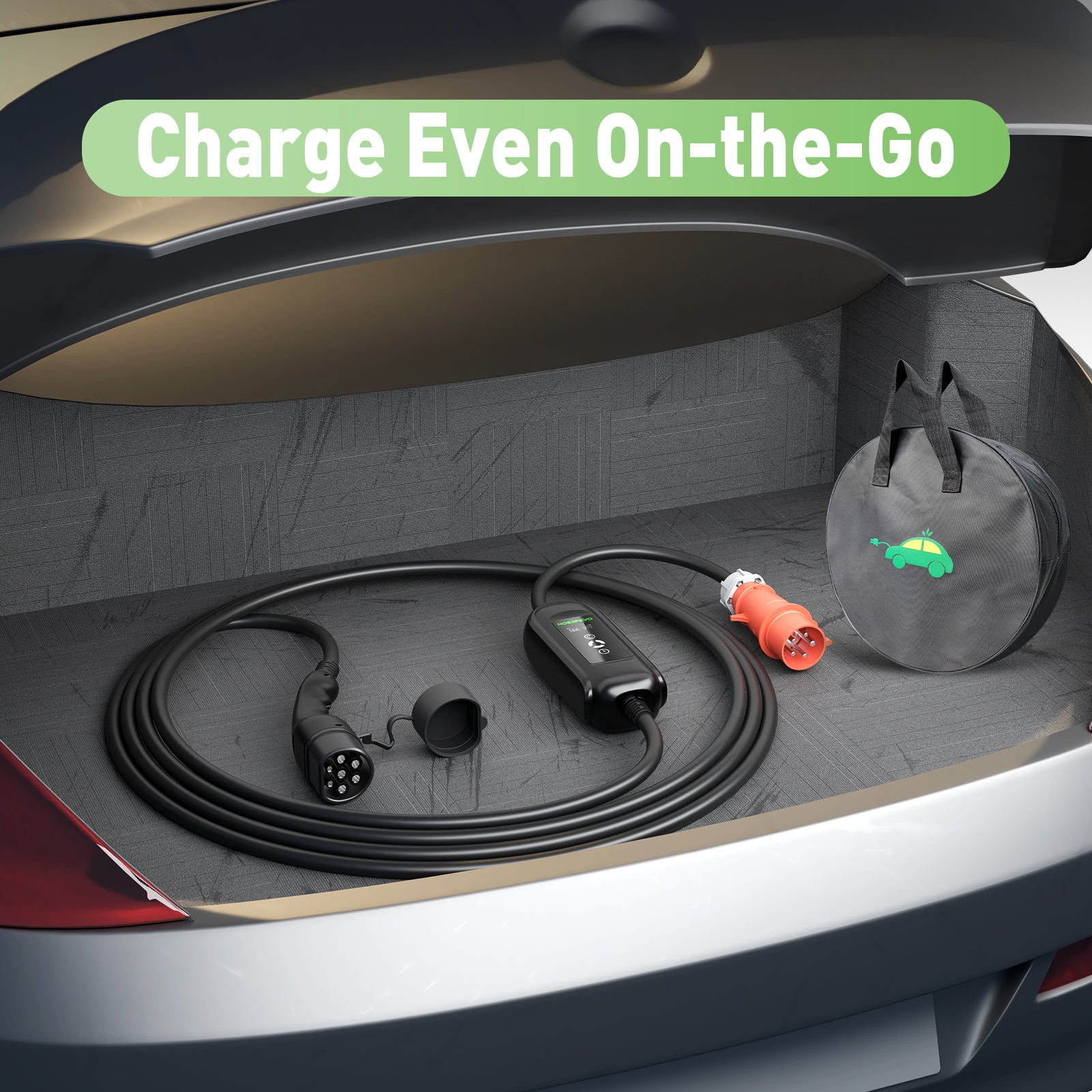 Typ 2 Mobile EV Ladekabel, 11KW 16A 3 Phase Elektrofahrzeuge Ladestation, Schnelleres Heim EV Ladegerät für Typ 2 Auto, Schuko Adapter für Reisen