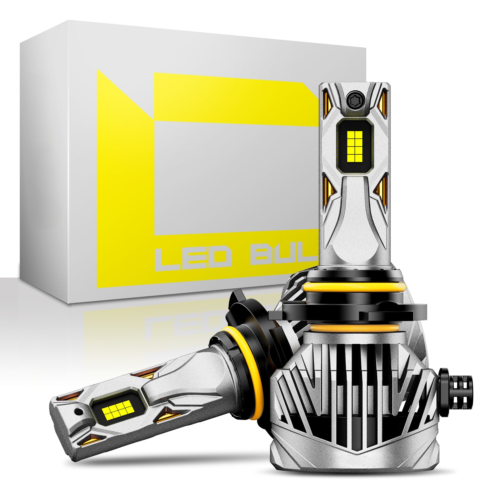 NOEIFEVO 9005 9006 Auto Scheinwerferlampe, 30.000 Lumen, 130W, 6500K Weiß, IP68 Wasserdicht, 100.000 Stunden Lebensdauer, Abblend- und Fernlicht