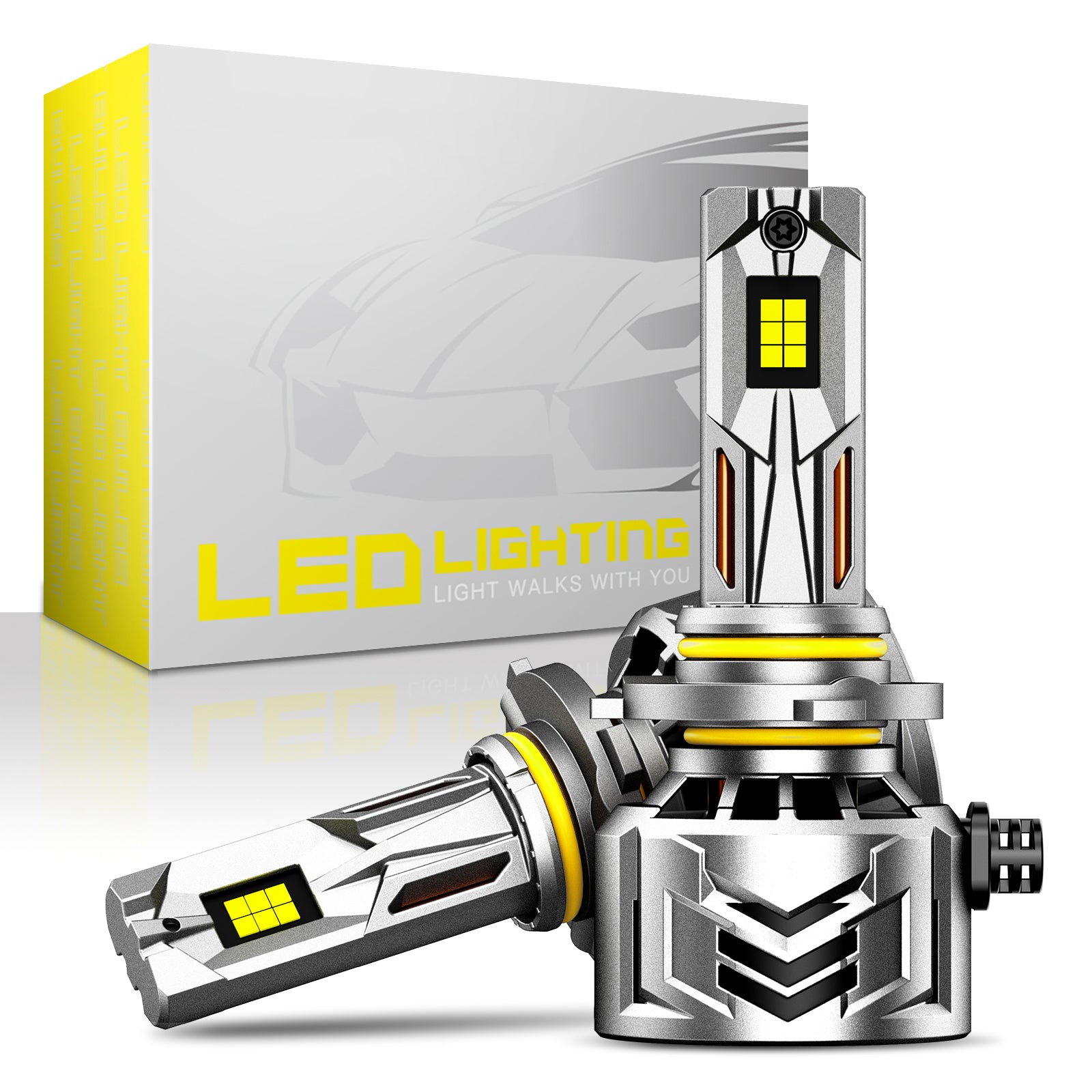 NOEIFEVO 9005 9006 Auto Scheinwerferlampe, 60.000 Lumen, 240W, 6500K Weiß, IP68 Wasserdicht, 100.000 Stunden Lebensdauer, Abblend- und Fernlicht