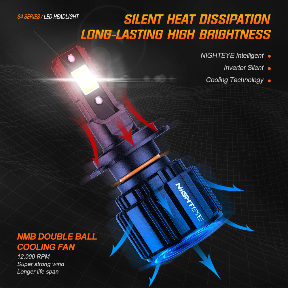 2 Stück 72W 15000LM Lumen Auto Scheinwerferlampe,  H7 H11 9005 9006  LED Lampe