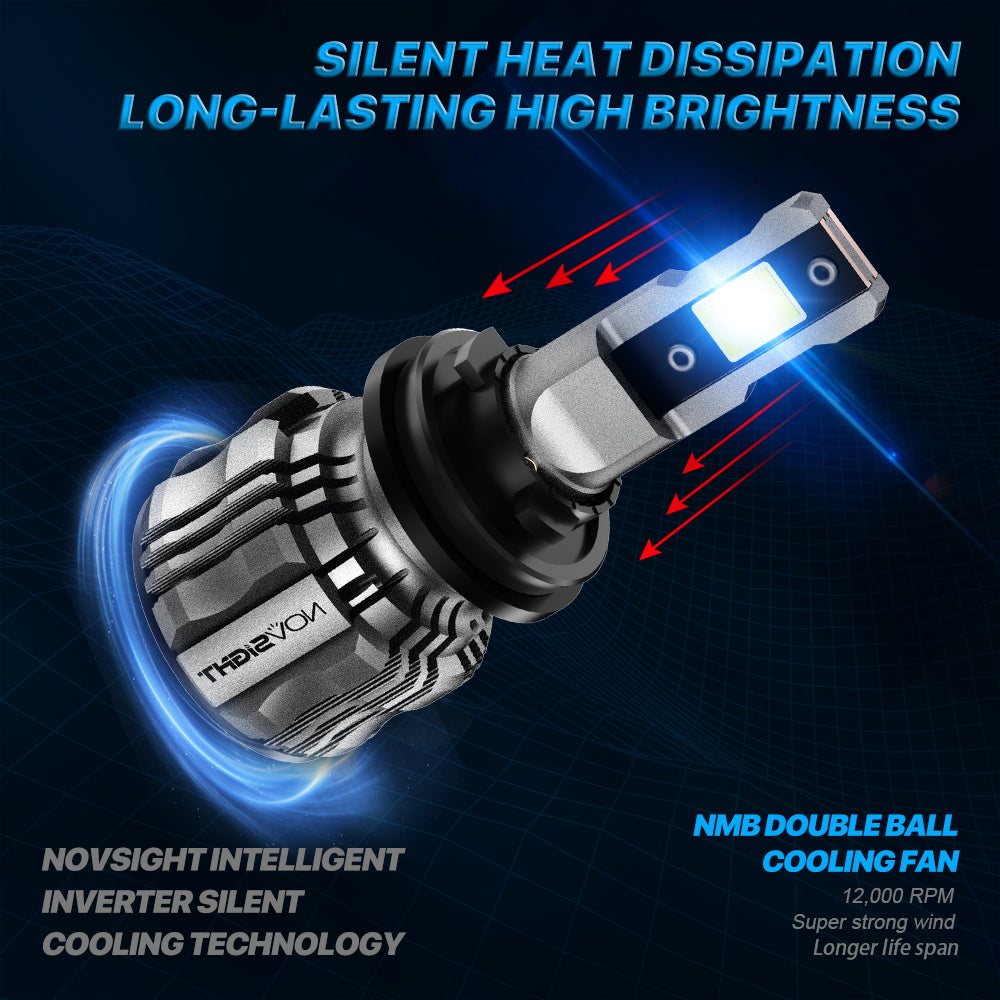 2 Stück 72W 16000LM Lumen Auto Scheinwerferlampe,  H7 H11 9005 9006 H4 LED Lampe