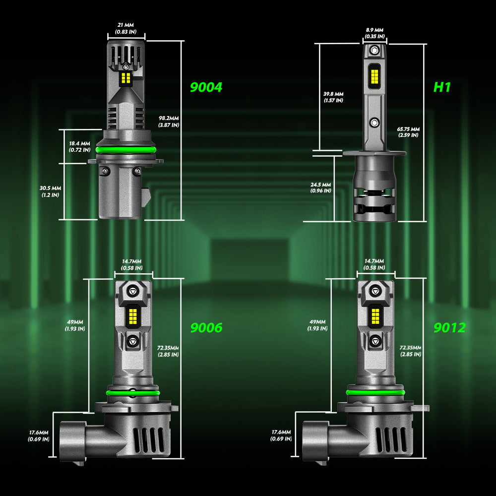 2 Stück 72W 16000LM Lumen Auto Scheinwerferlampe,  H7 H11 9006 9005  LED Lampe