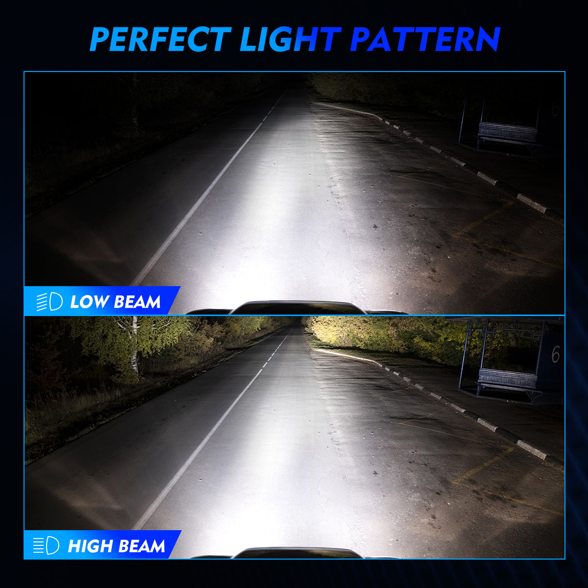 2 Stück 60W 13000 Lumen Auto Scheinwerferlampe,  H7 H11 9005 9006 H4 LED Lampe