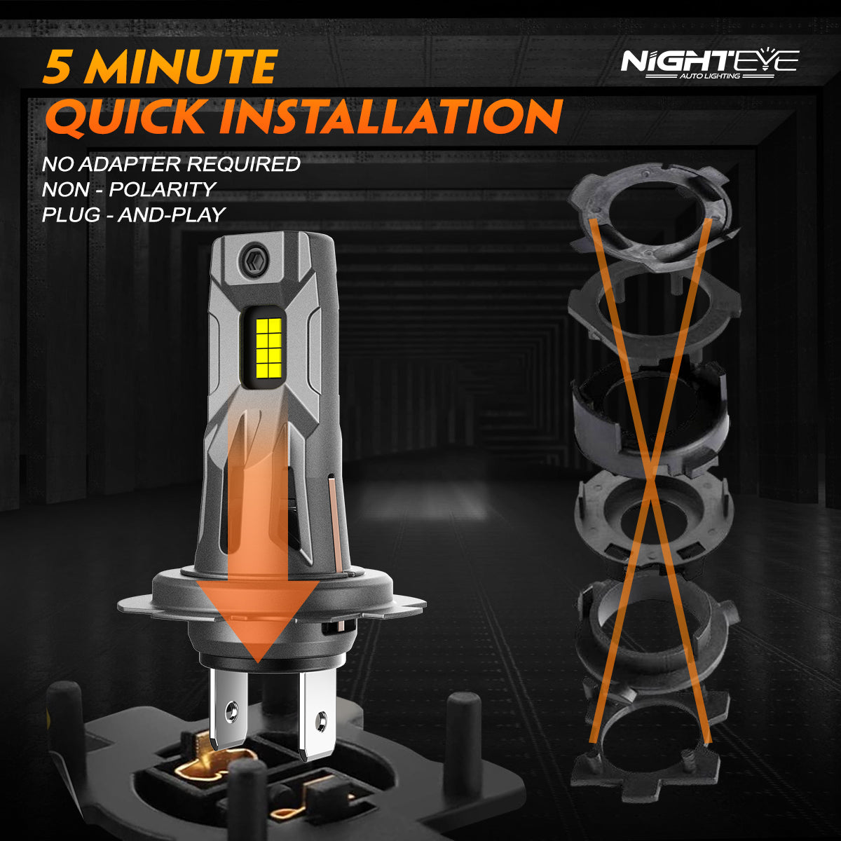 2 Stück 60W 12000 Lumen Auto Scheinwerferlampe, H7 LED Lampe