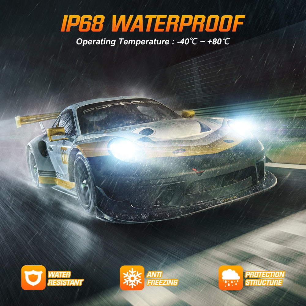 2 Stück 80W 22000LM Lumen Auto Scheinwerferlampe, H7 H11 9005 9006 H4 LED Lampe