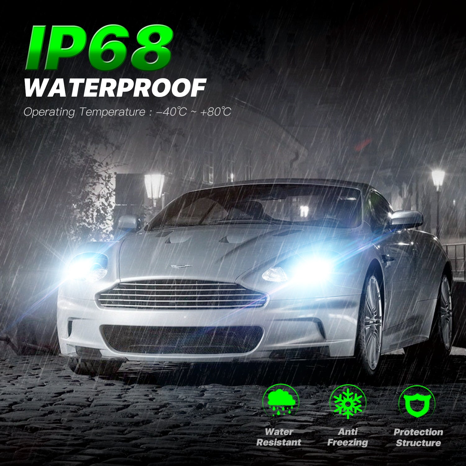 2 Stück 72W 16000LM Lumen Auto Scheinwerferlampe,  H7 H11 9006 9005  LED Lampe