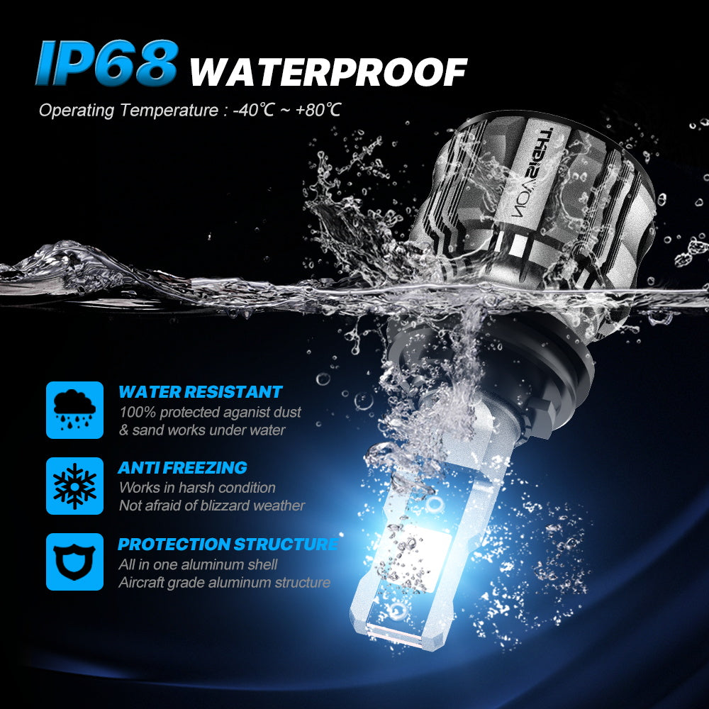 2 Stück 72W 16000LM Lumen Auto Scheinwerferlampe,  H7 H11 9005 9006 H4 LED Lampe