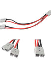 Anderson 120A 1 auf 2 Splitter Y-Typ Adapter, Anderson Stecker Kupferstecker, 8AWG Spezifikation 30cm Kabel, Maximalstrom 50 Ampere, Geeignet für Gabelstapler, Stapler und andere Fahrzeuge