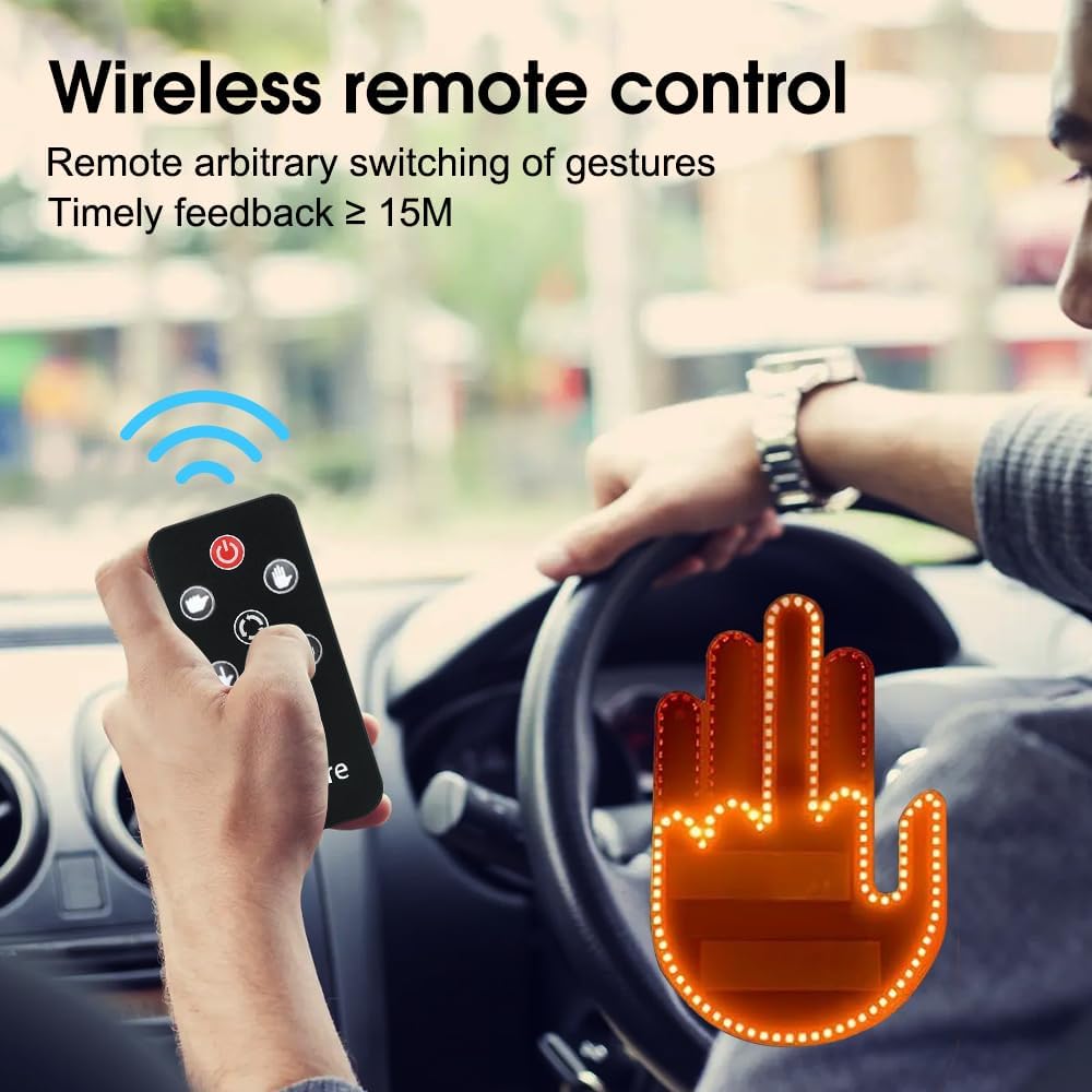 Gestenlicht für die Autofernbedienung, Plug-in-Gestenlicht, lustiges Ausdruckslicht für die Heckscheibe, Daumengestenlicht
