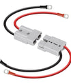 2 Stück Batterieanschluss, Anderson 50A/120A auf M8 Batterie-Stromübertragungsanschluss, 2AWG/4AWG/7AWG/8AWG/12AWG Elektrokabel