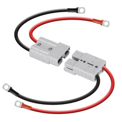 2 Stück Batterieanschluss, Anderson 50A/120A auf M8 Batterie-Stromübertragungsanschluss, 2AWG/4AWG/7AWG/8AWG/12AWG Elektrokabel
