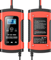 12V 6A Auto-Motorrad-Batterie-Ladegerät, Intelligentes Multifunktions-Reparatur-Batterie-Ladegerät mit Temperatur-Erkennung für Blei-Säure-AGM-Gel-Tiefzyklus-Batterien