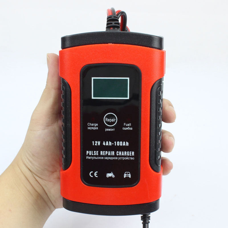 12V 6A Auto-Motorrad-Batterie-Ladegerät, Intelligentes Multifunktions-Reparatur-Batterie-Ladegerät mit Temperatur-Erkennung für Blei-Säure-AGM-Gel-Tiefzyklus-Batterien