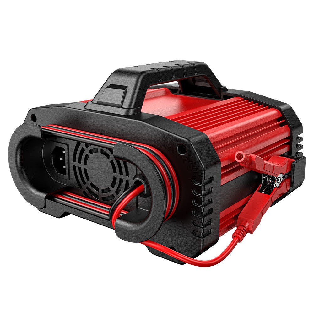 25A Autobatterieladegerät, 12V25A 24V 15A Blei-Säure AGM LiFePO4 Batterieladegerät, Fahrzeugladegerät, intelligentes Batterieladegerät für Autos, LKWs, Motorräder, Rasenmäher