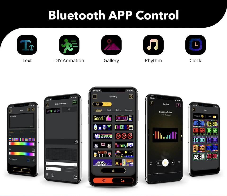 NOEIFEVO Licht für Autos LED-Augen für LKWs, LED-Anzeige Programmierbare LED-Laufschrift Leuchtschild für Auto, LKW, Text, Graffiti, Einzigartiges Fahrzeugemblem-Licht