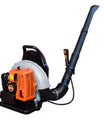 Rucksack Benzin-Laubbläser, 65CC Motor, 2,7KW Leistung, 1,8L Tank, Luftgekühlt für Schnee-, Laub- und Staubentfernung