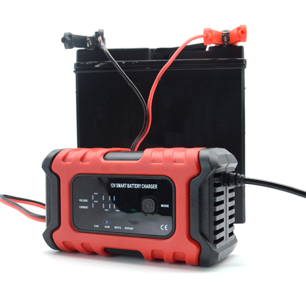 NOEIFEVO 6A Autobatterie Ladegerät, 12V Smart vollautomatische KFZ Batterieladegerät mit Temperaturkompensation für Auto LKW Motorrad Rasenmäher Boot Marine Batterien